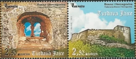 Castles - Jajce Fortress stamps