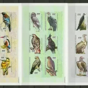 Chad year 2002 stamps Wildlife Fauna Birds set