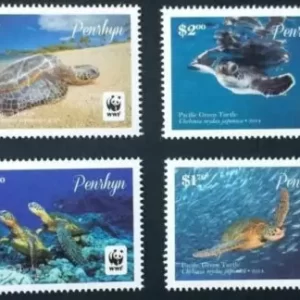 Cook Islands year 2014 - Fauna / Marine Life Turtles ☀ MNH (**) set