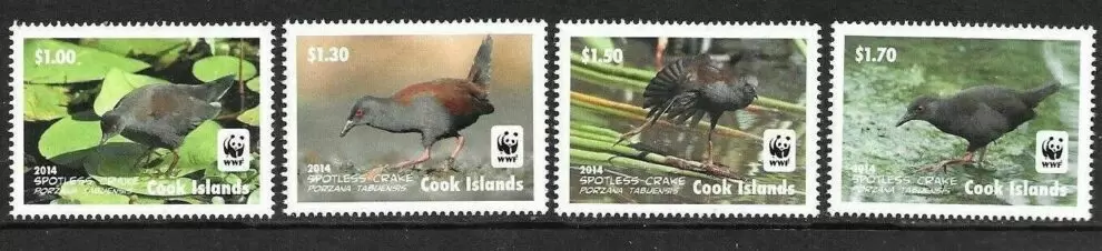 Cook Islands year 2014 stamps WWF - Birds