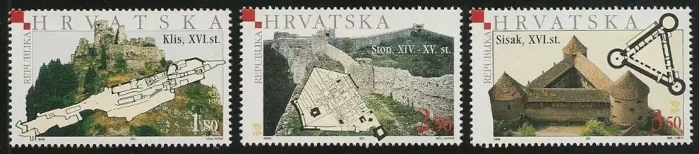 Croatia year 2001 stamps Towers & Fortresses MNH **