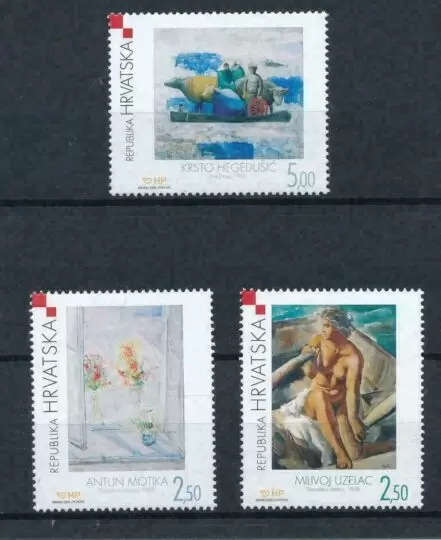 Croatia year 2002 Art - Croatian Paintings full set postage stamps