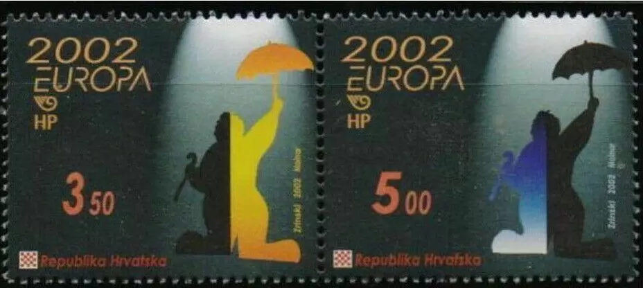 Croatia year 2002 stamps Europa CEPT, Circus MNH**