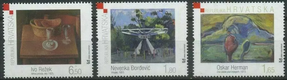 Croatia year 2008 Art - Paintings stamps