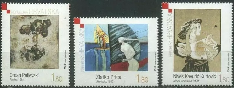 Croatia year 2009 Art / Paintings - Kurtovic, Petlevski, Prica ☀ MNH **stamps