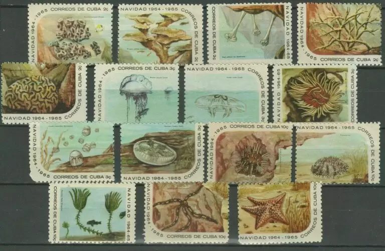 Cuba – Ocean – Sea Life 1964 Mint never hinged postage stamps