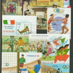 Cuba Sport 1980/2010 Olympic games, Soccer postage stamps