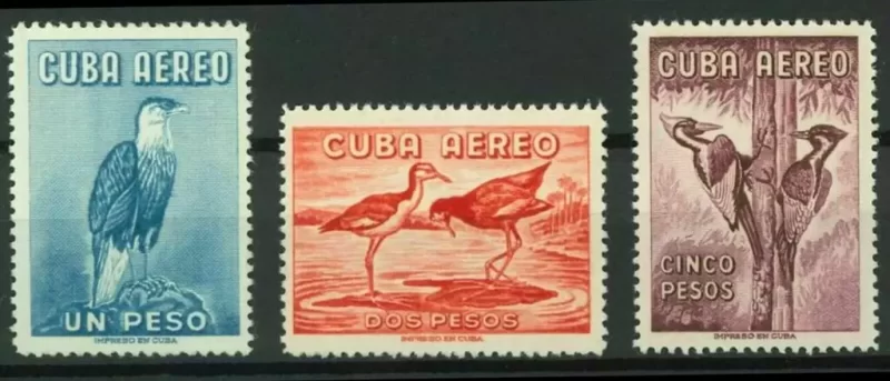 Cuba / Caribbean 1962 Fauna - Birds Mint never hinged (**) complete set