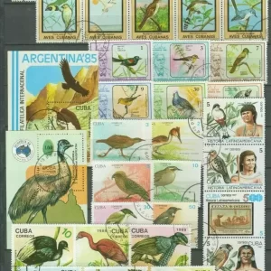 Cuba year 1950 / 1970 Fauna Birds stamps