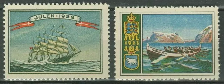 Denmark year 1922/23 stamps Ships & boats full set