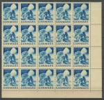 Denmark Christmas Seal 1943 MNH block of 20