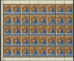 Denmark Christmas Seal year 1930 stamps ☀ MNH block of 40