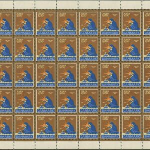 Denmark Christmas Seal year 1930 stamps ☀ MNH block of 40