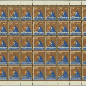 Denmark Christmas Seal year 1930 stamps ☀ MNH block of 40