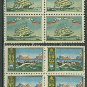 Denmark year 1922 Ships boats set stamps