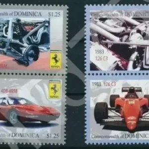 Dominica 2010 stamps Ferrari 1984 Testarossa Auto Racing full set MNH**