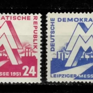 East Germany / DDR 1951 The Leipzig Fair Mi. 282-83 MNH