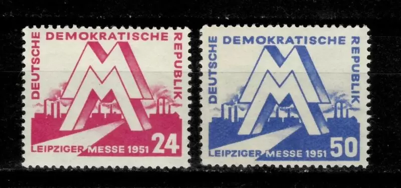 East Germany / DDR 1951 The Leipzig Fair Mi. 282-83 MNH