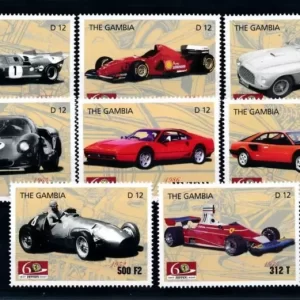 Gambia 2007 Ferrari 60th - Sports Cars - F1 Complete set MNH