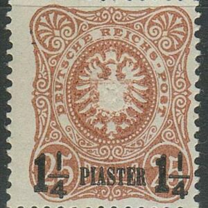 German Offices in Turkey year 1884 ☀ 1 1/4pi/25pf ☀ MH stamp