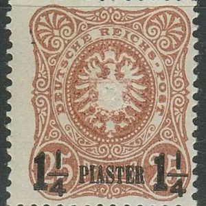 German Offices in Turkey year 1884 1 1/4pi/25pf MH stamp