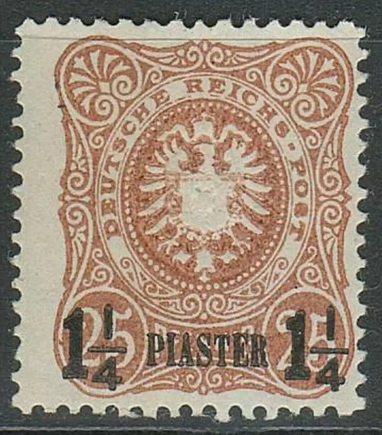 German Offices in Turkey year 1884 1 1/4pi/25pf MH stamp