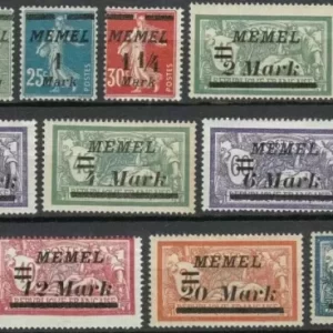 Germany Memel - year 1922 stamps Michel Nr. 84/96 Unused lot