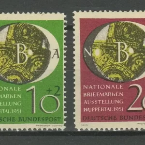 Germany year 1951 stamps The Wuppertal Stamp Exhibition MNH