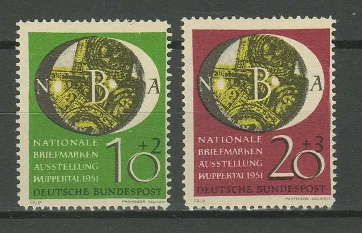 Germany year 1951 stamps The Wuppertal Stamp Exhibition MNH