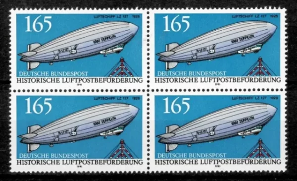 Germany year 1991 stamp 165pf Graff Zeppelin