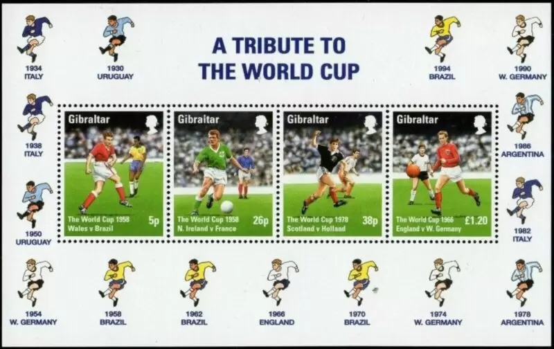 Gibraltar 1998 Soccer - Football World cup S/S MNH**