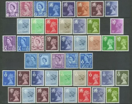 Great Britain 1951/70 Regional issues - Machines MNH