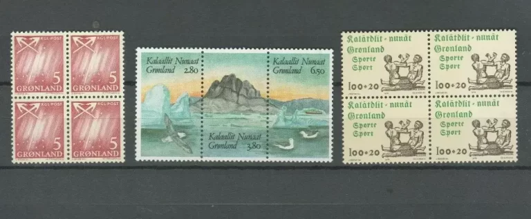 Greenland 1950/70 Lot of MNH blocks – Nature, Ships, whale , seal