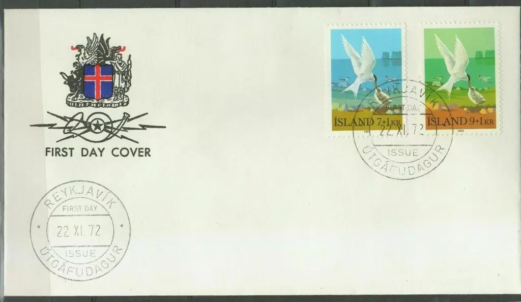 Iceland year 1972 Fauna - Birds - Artic Tern FDC