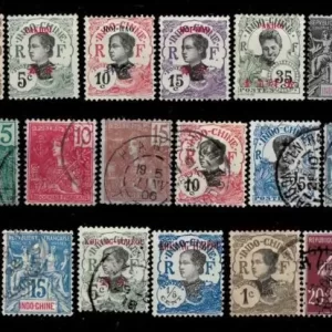 France Indochina year 1892/1930 stamps Used