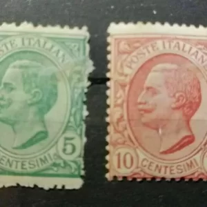 Italy year 1906 stamps United Lions