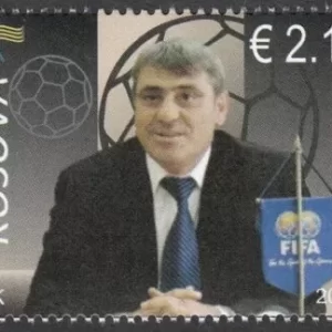 Kosovo 2018 stamp Fadil Vokri, Football legends, Soccer