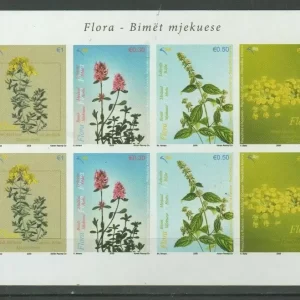 Kosovo year 2008 stamps Flora - Medicinal Plants imperforated block MNH