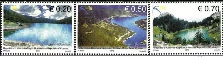 Kosovo year 2012 Water Resources - Lakes postage stamps