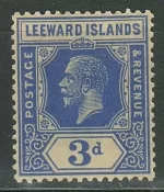 Leeward Islands year 1908 Deep Ultramarine stamp