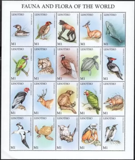 Lesotho 1998 stamps Fauna – Birds MNH postage stamps