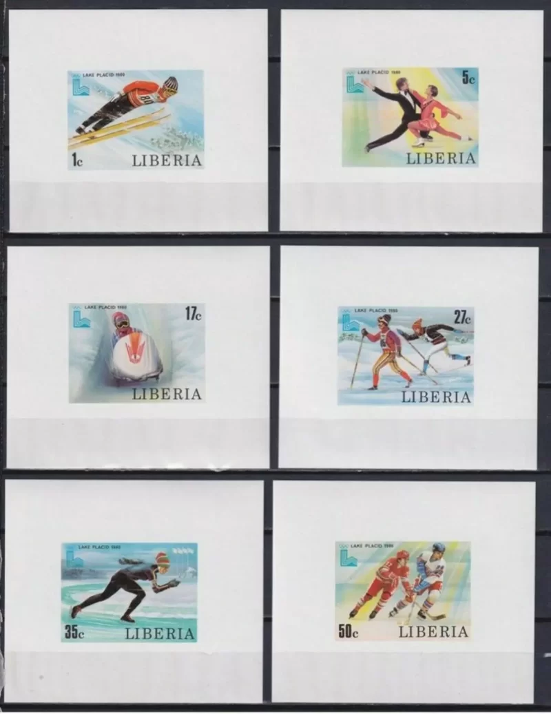 Liberia 1980 Winter Olympics Lake Placid- Complete set MNH