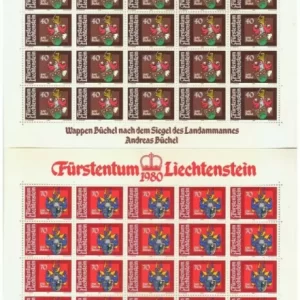 Liechtenstein 1981 Coats of Arms stamps Full Sheet