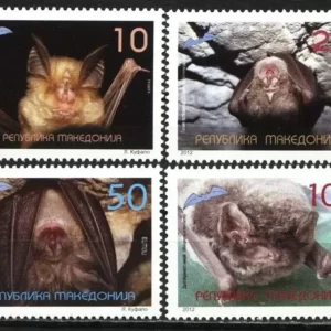 Macedonia year 2012 stamps Fauna bats set