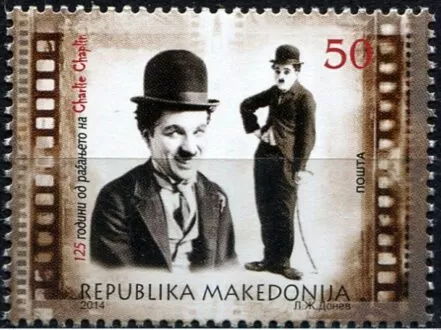 Macedonia 2014 stamp Charlie Chaplin MNH**