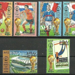 Maldives year 2002 stamps Soccer / Football - World cup in Japan