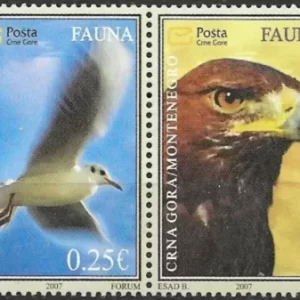 Montenegro 2007 Birds Eagles stamps set MNH