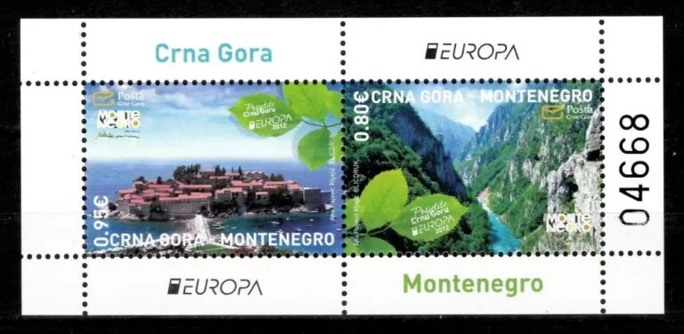 Montenegro year 2012 stamps Europa CEPT - Visit Montenegro MSS