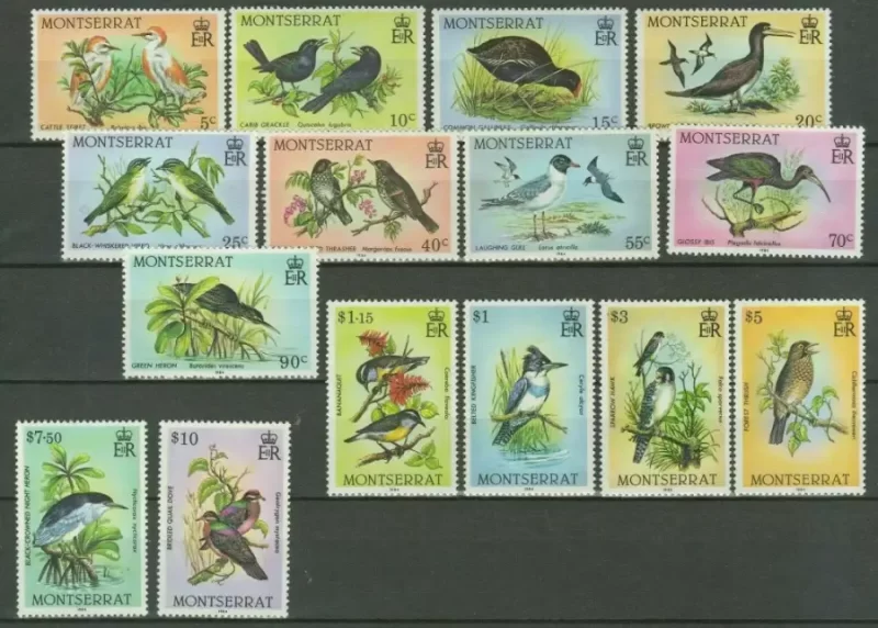 Montserrat 1984 Fauna - Birds mi 538-552 Mint never hinged