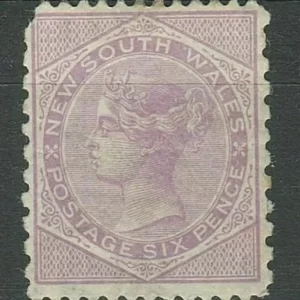 New South Wales 1871 6 p.pale lilac MH stamp